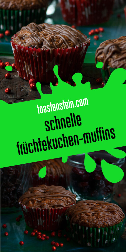 Schnelle Früchtekuchen-Muffins zu Weihnachten