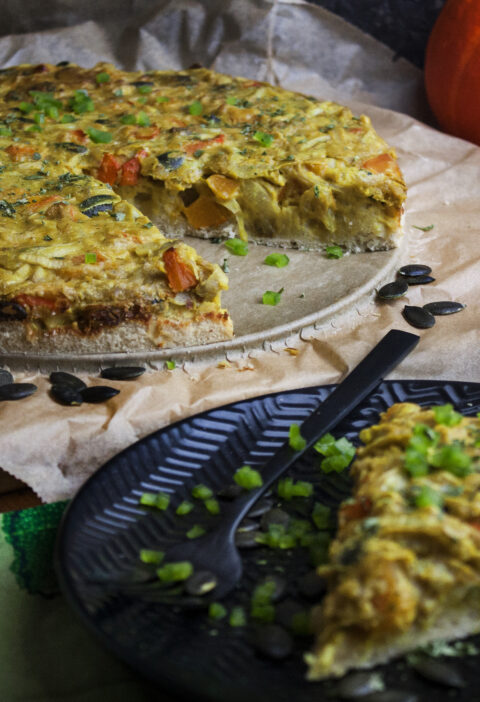 Chicorée-Kürbis-Kuchen - Winterrezept!