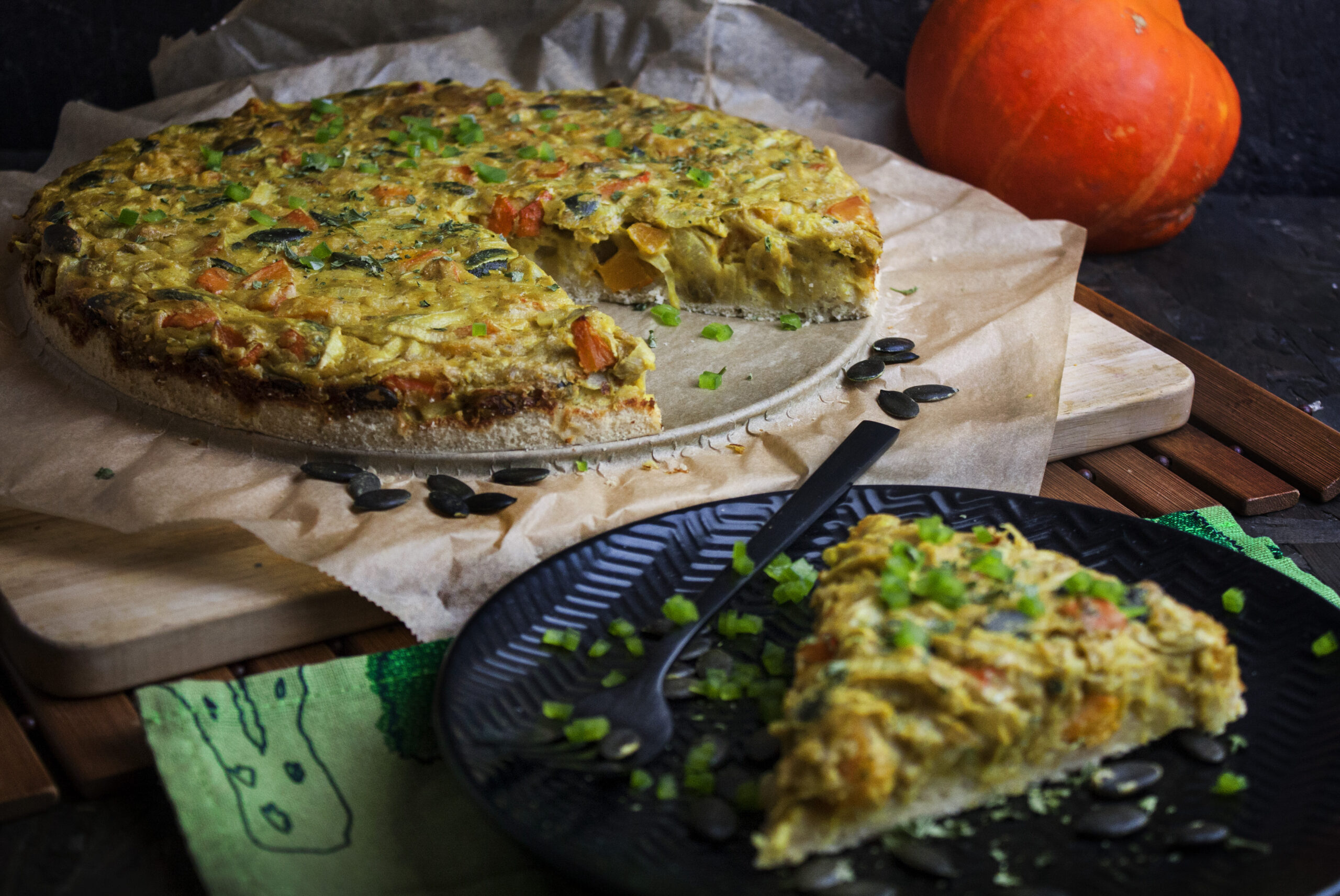 Chicorée-Kürbis-Kuchen - Winterrezept!