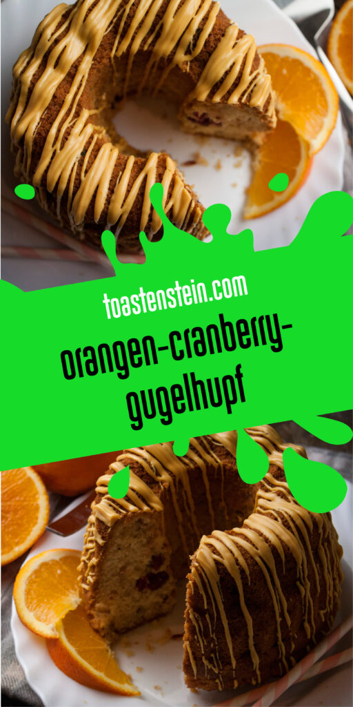 Frischer Orangen-Cranberry-Gugelhupf