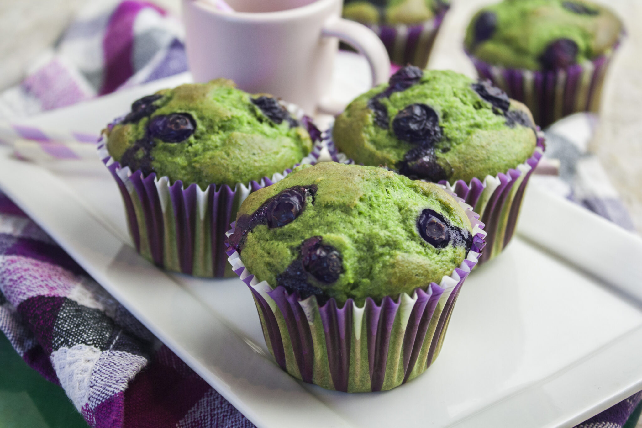 Süße Spinat-Blaubeer-Muffins - Toastenstein.com
