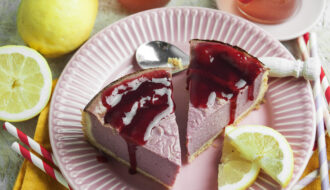 Sommerlicher Himbeer-Zitronen-Cheesecake