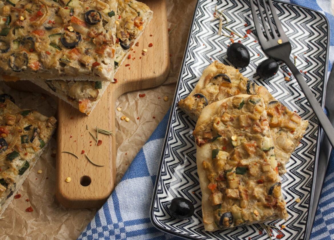 Mediterraner Zwiebel-Gemüse-Kuchen