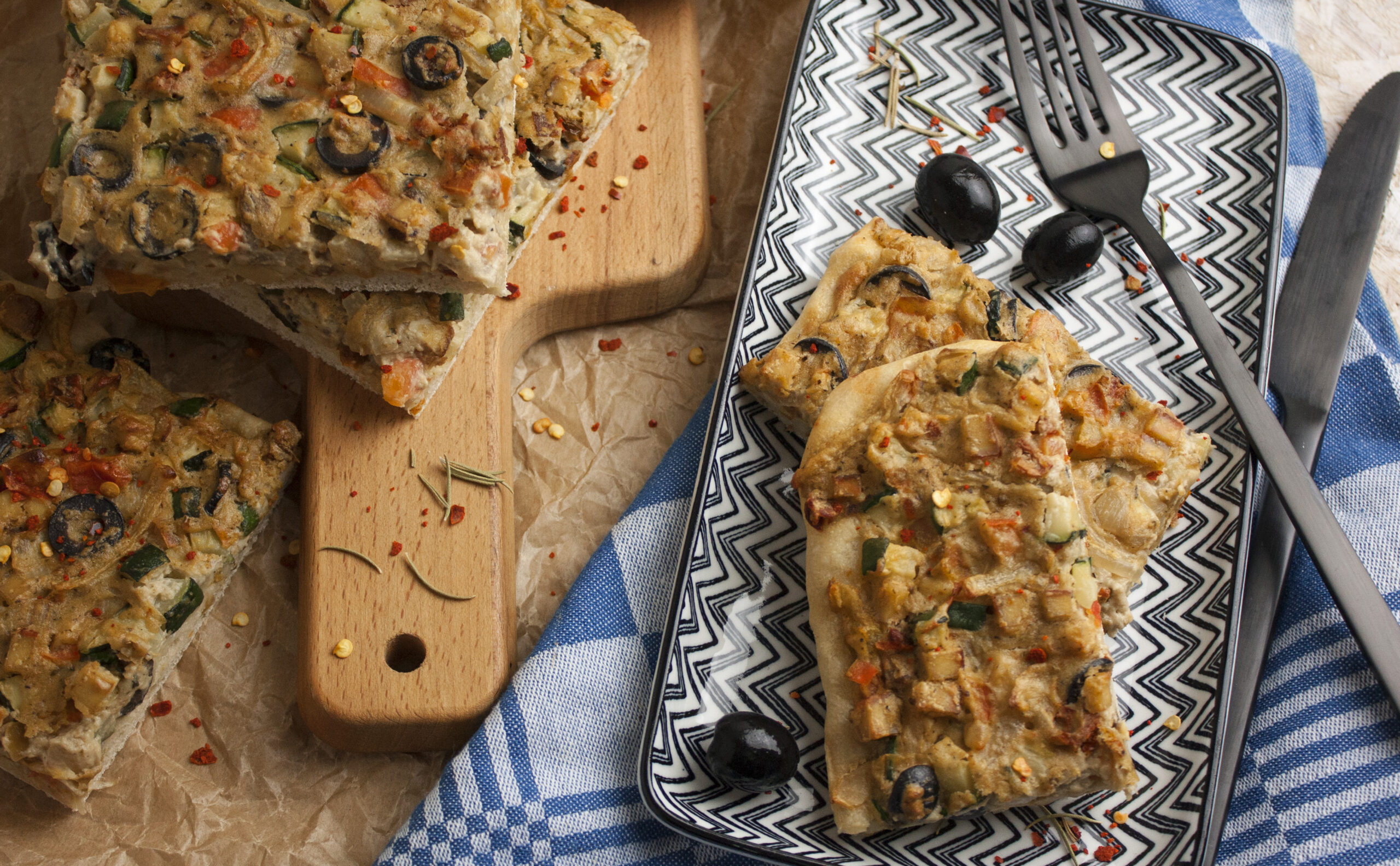 Mediterraner Zwiebel-Gemüse-Kuchen